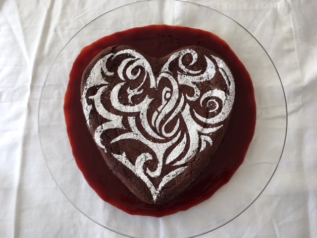 Valentine's Day heart cake 1