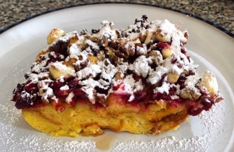 Cranberry French Toast with Vanilla Sauce 1