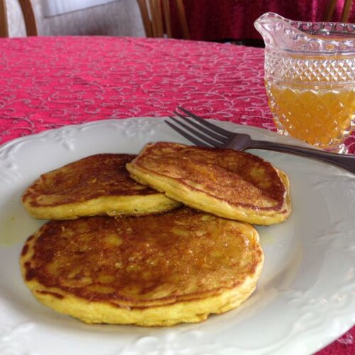 Sweet Potato Pancakes with Orange Syrup 1